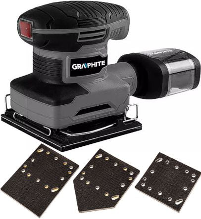GRAPHITE LEVIGATRICE ORBITALE 240W, PER PERSIANE, TRE PLATORELLI